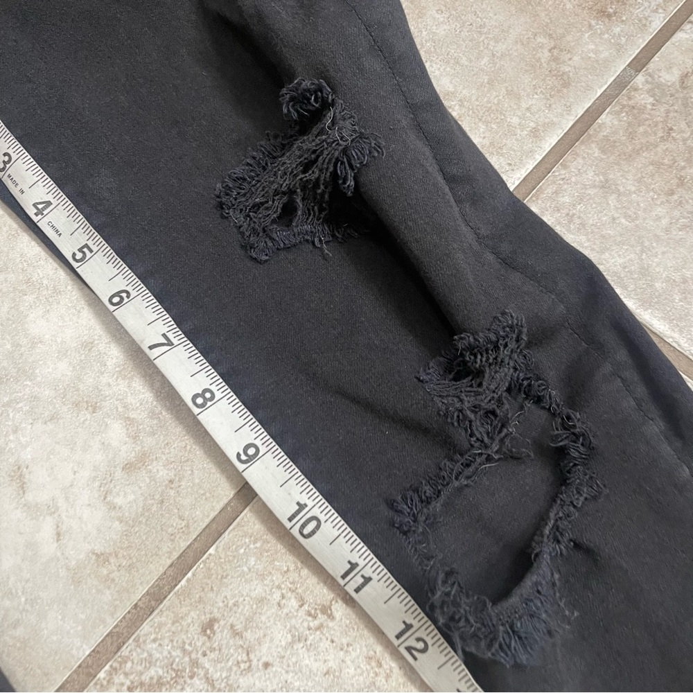 American Eagle Jeans Women's Black Next Level Stretch Sz 2 Exposed Button Fly - Picture 7 of 10